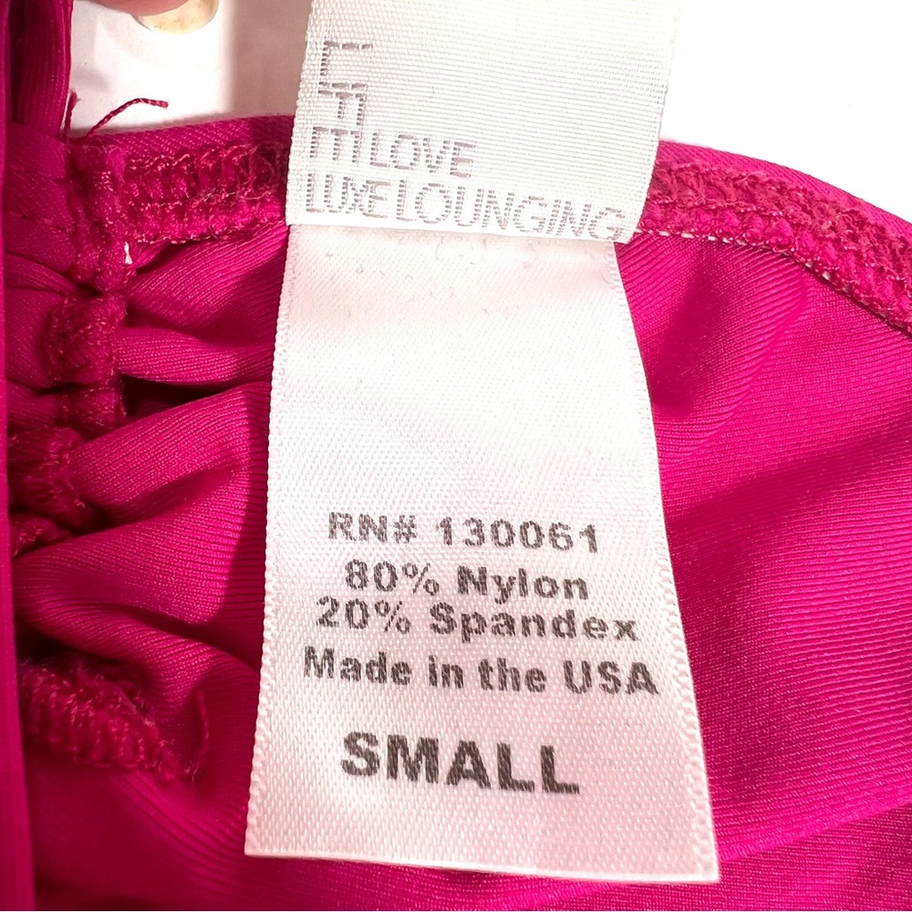 L*Space Tie Front Fuchsia Swim Top Size Small - Picture 5 of 5